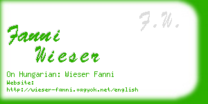 fanni wieser business card